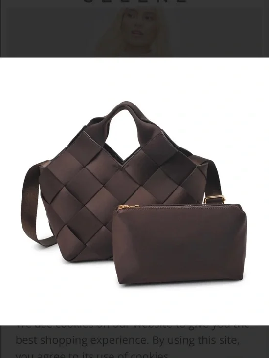 Sol and Selene Resilience Woven Neoprene Tote Bag in Deep Brown - Picture 2 of 12